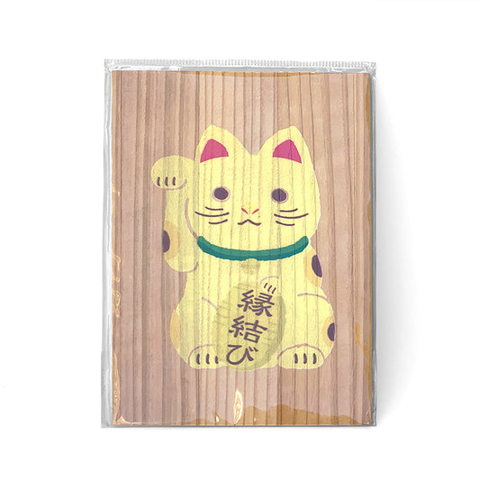 九州産杉の絵葉書(招き猫)